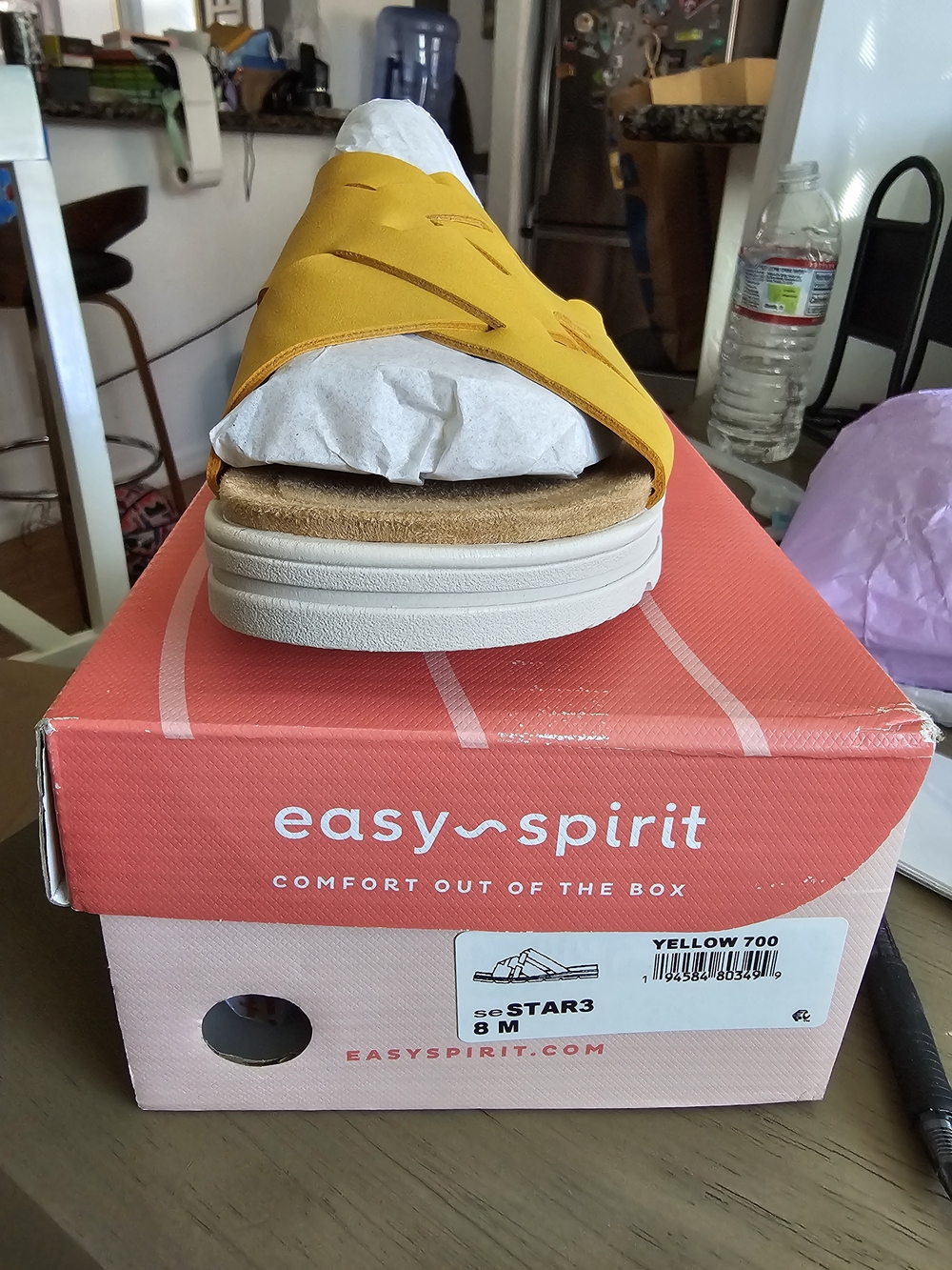 #2 easy spirit Women’s Yellow Slide Sandal - seSTAR3